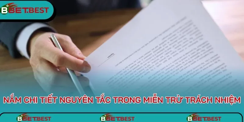 Nắm chi tiết nguyên tắc trong miễn trừ trách nhiệm