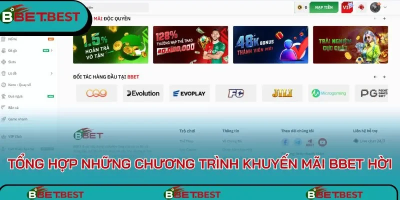 Tổng hợp những chương trình khuyến mãi BBet hời