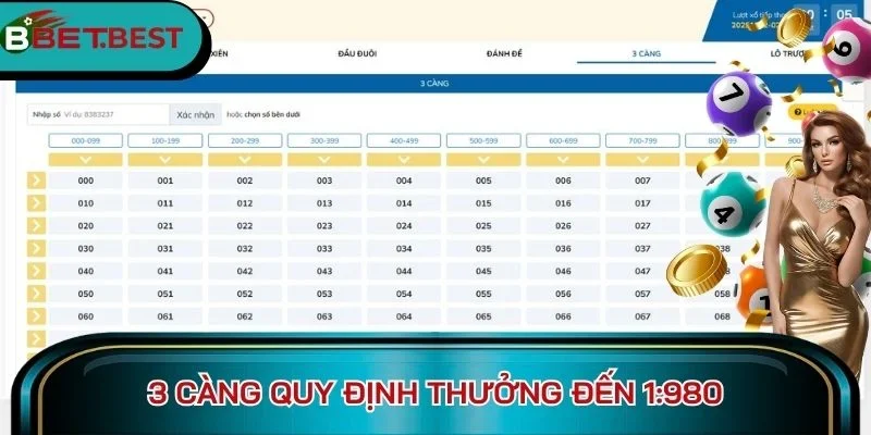 3 Càng quy định thưởng đến 1:980