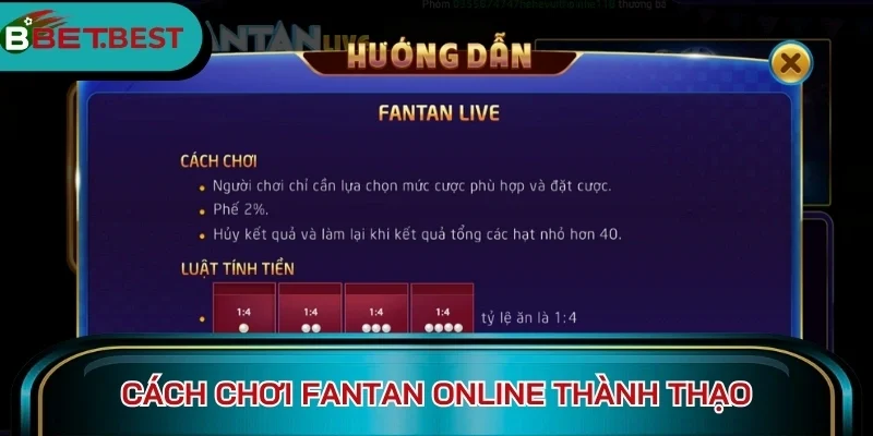 Cách chơi Fantan online thành thạo