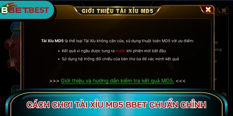 Cách chơi tài xỉu MD5 BBet chuẩn chỉnh