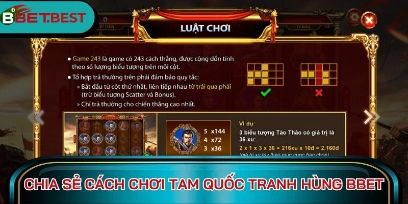 Chia sẻ cách chơi Tam Quốc Tranh Hùng BBet