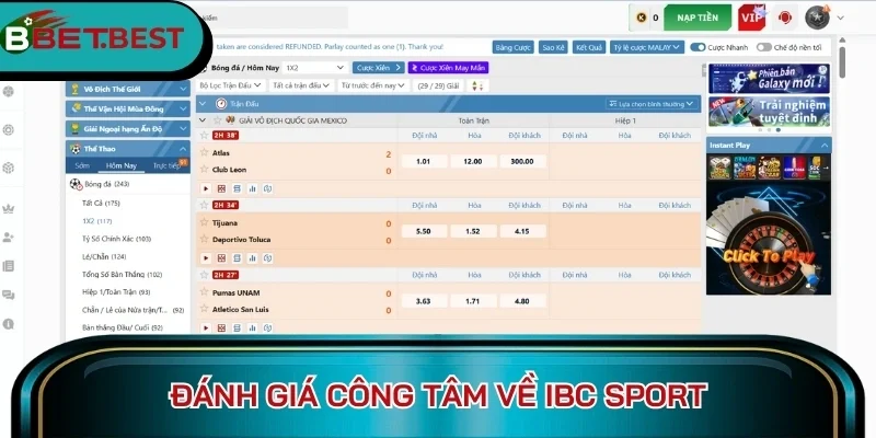 Đánh giá công tâm về IBC Sport