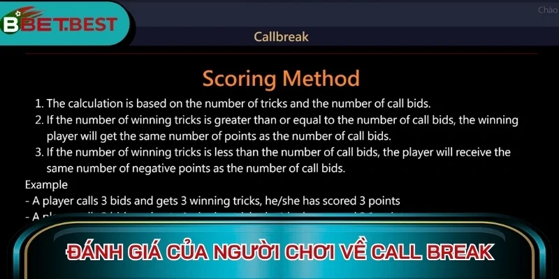 Đánh giá của người chơi về Call Break