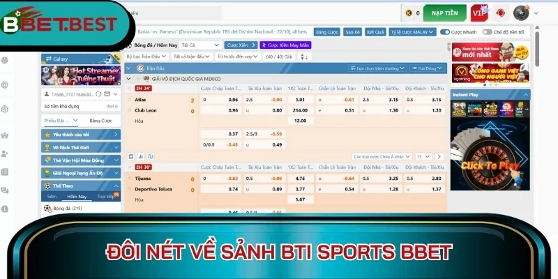 Đôi nét về sảnh BTI Sports BBet