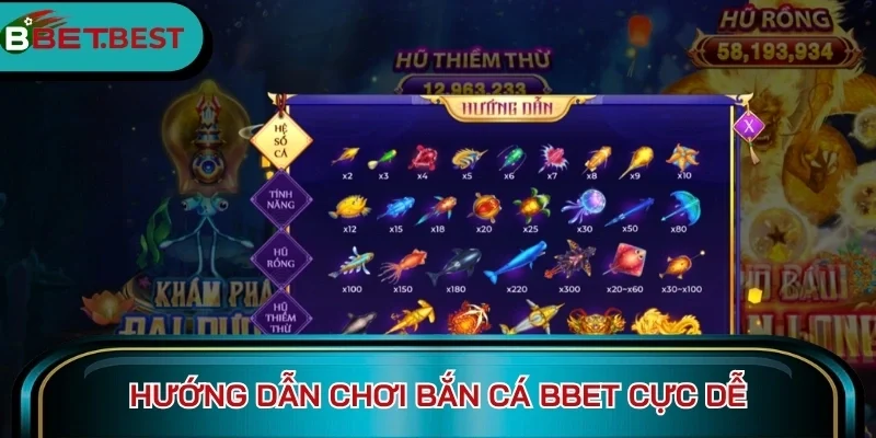 Hướng dẫn chơi bắn cá BBet cực dễ