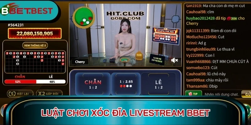 Luật chơi xóc đĩa livestream BBet