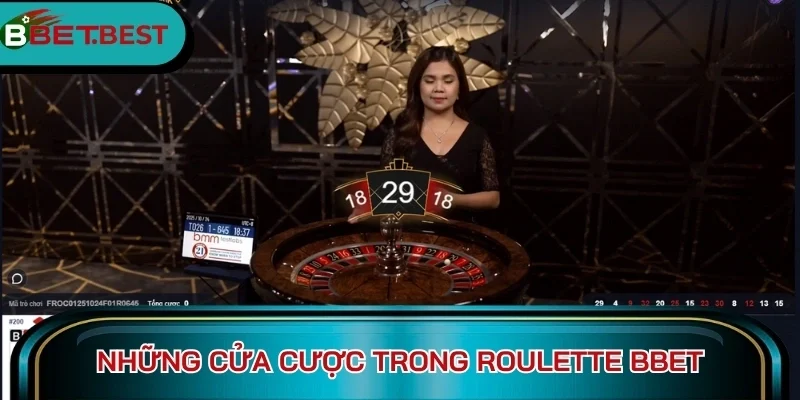 Những cửa cược trong Roulette BBet