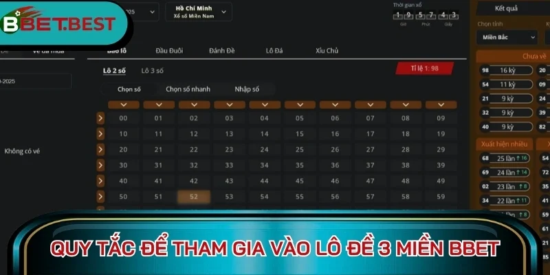 Quy tắc để tham gia vào lô đề 3 miền BBet