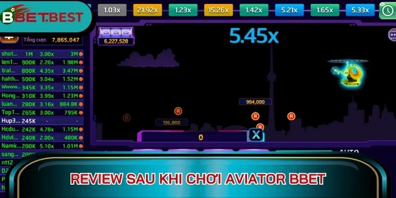 Review sau khi chơi Aviator BBet