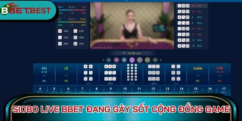 Sicbo Live BBet đang gây sốt cộng đồng game