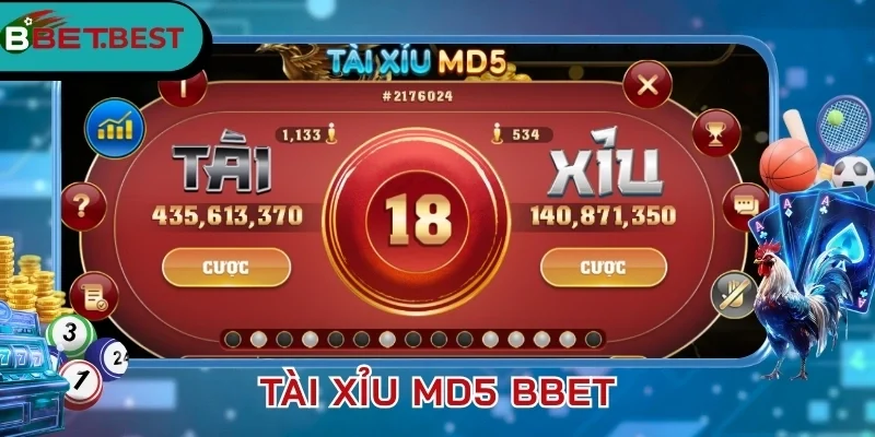 Nút thao tác thiết lập khi chơi tài xỉu MD5