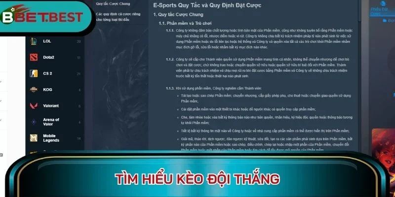 Tìm hiểu kèo đội thắng